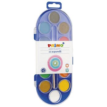 Boja vodena fi 30 mm 12boja+kist Primo 112A12SG blister
