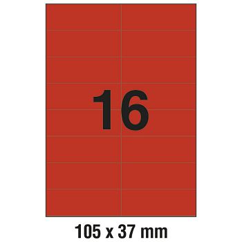 Etikete ILK 105x37 mm pk100L Zweckform 3452 crvene