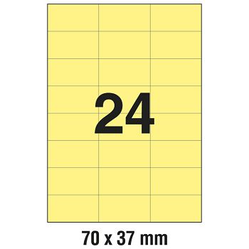 Etikete ILK  70x37mm pk100L Zweckform 3451 žute