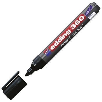 Marker za bijelu ploču 1,5-3 mm Edding 360 crni
