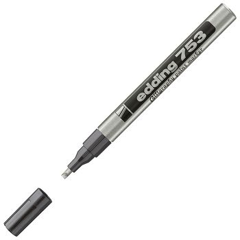 Marker permanentni kaligrafski 1-2,5 mm Edding 753 srebrni