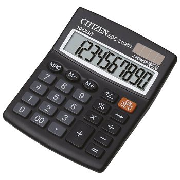 Kalkulator komercijalni 10mjesta Citizen SDC-810NR crni blister!!