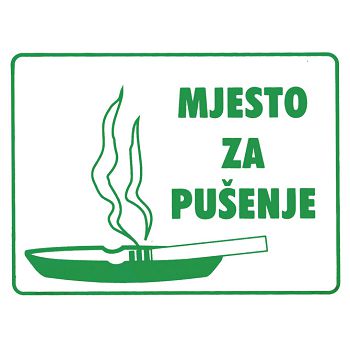 Naljepnice "Mjesto za pušenje" Etikgraf!!