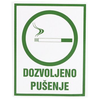 Naljepnice "Dozvoljeno pušenje" Etikgraf