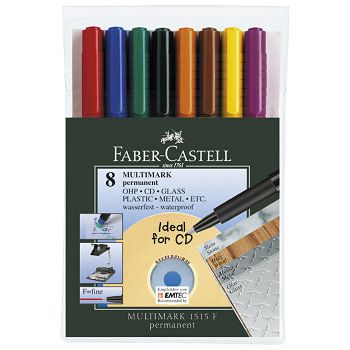 Marker permanentni 0,6mm Multimark Faber-Castell 151309/8boja