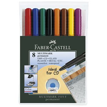 Marker permanentni 0,6 mm Multimark Faber-Castell 151309/8boja