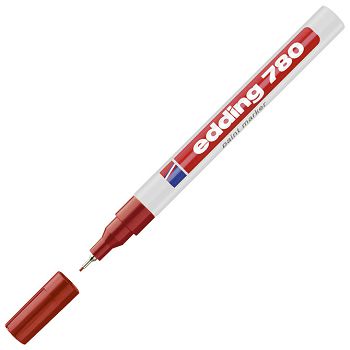 Marker permanentni lakirajući 0,8 mm Edding 780 crveni