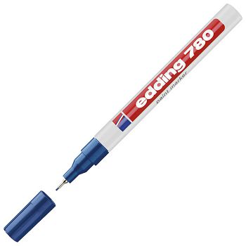 Marker permanentni lakirajući 0,8 mm Edding 780 plavi