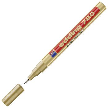 Marker permanentni lakirajući 0,8 mm Edding 780 zlatni