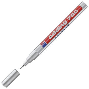 Marker permanentni lakirajući 0,8 mm Edding 780 srebrni