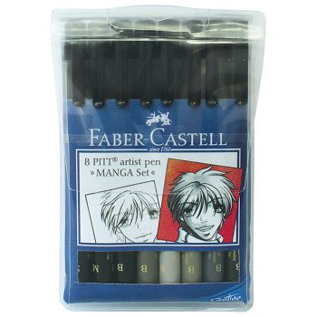 Flomaster Pitt artist  Manga Basic set pk8 Faber-Castell 167107 blister