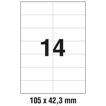 Etikete ILK 105x42,3 mm pk100L Zweckform 3653