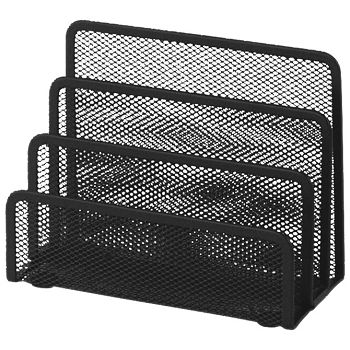 Stalak za pisma žica 17,3x8x14 cm LZ-204 Fornax crni