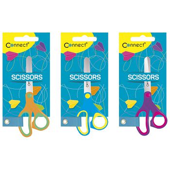Škare školske 13 cm oble s mjerilom Connect sortirano blister