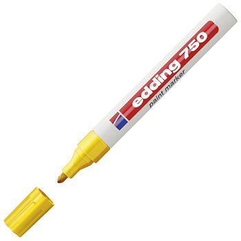 Marker permanentni lakirajući 2-4 mm Edding 750 žuti