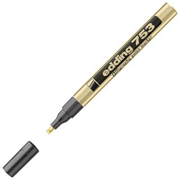 Marker permanentni kaligrafski 1-2,5 mm Edding 753 zlatni