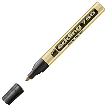 Marker permanentni lakirajući 2-4 mm Edding 750 zlatni
