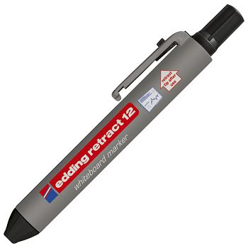 Marker za bijelu ploču 1,5-3 mm Edding Retract 12 crni