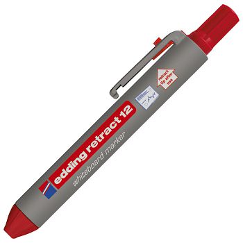 Marker za bijelu ploču 1,5-3 mm Edding Retract 12 crveni