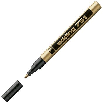 Marker permanentni lakirajući 1-2 mm Edding 751 zlatni
