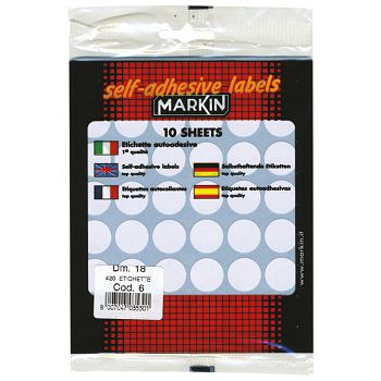 Etikete slep fi-18mm pk10L Markin 10006 blister