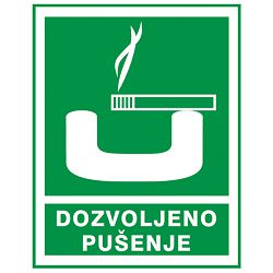 Naljepnice "Dozvoljeno pušenje" Simbol 3263