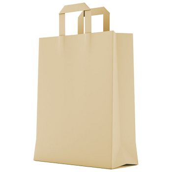 Vrećice ukrasne natron 26x35x12 cm ravna ručka pk50 Duga smeđe