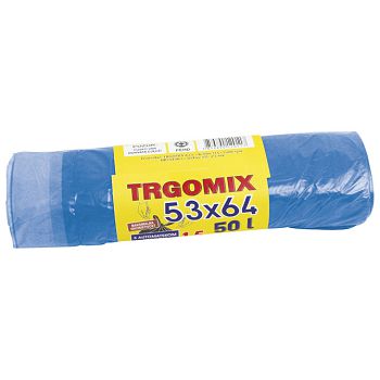 Vreća za smeće  50L 53x64 cm(vrpca) HD pk15 Trgomix