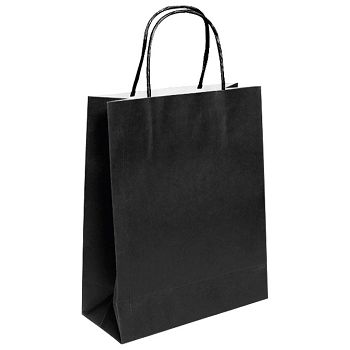 Vrećice ukrasne natron 45x48x17 cm pletena ručka pk50 Duga crne
