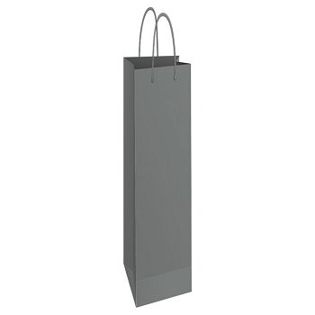Vrećice ukrasne-boca 13x40x8 cm sjajna plastifikacija Fornax srebrne