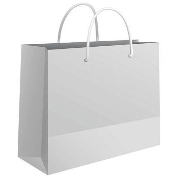 Vrećice ukrasne 24x16x7 cm sjajna plastifikacija Fornax bijele