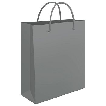 Vrećice ukrasne 34x39x10 cm sjajna plastifikacija Fornax srebrne