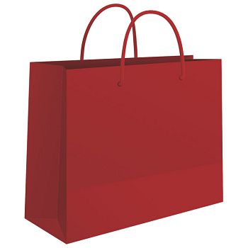 Vrećice ukrasne 50x37x12cm sjajna plastifikacija Fornax crvene