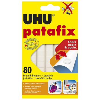 Ljepilo-jastučići 65g 80x Patafix UHU 48810 bijelo blister