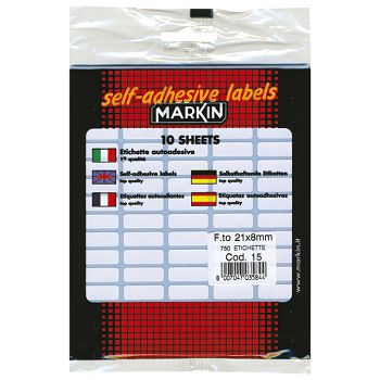 Etikete slep  21x8 mm pk10L Markin 10015 blister