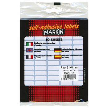 Etikete slep  21x8mm pk10L Markin 10015 blister