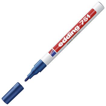 Marker permanentni lakirajući 1-2 mm Edding 751 plavi