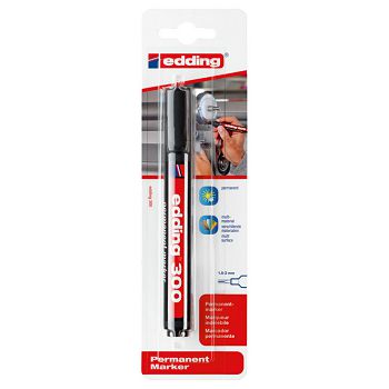 Marker permanentni 1,5-3 mm okrugli vrh Edding 300/1 crni blister
