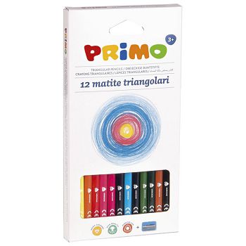 Boje drvene  12boja trokutaste Primo CMP.515TRIS12 blister