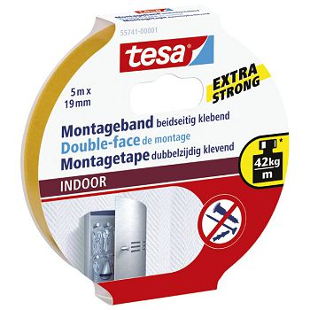 Traka ljepljiva obostrana 19 mm/5m spužvasta Indoor Tesa 55741 blister