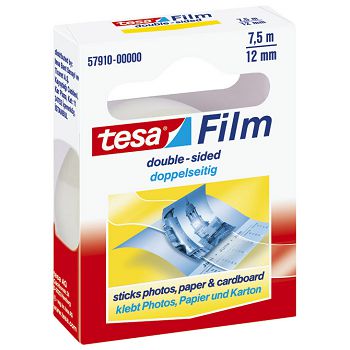 Traka ljepljiva obostrana 12 mm/7,5m Tesafilm Tesa 57910 blister