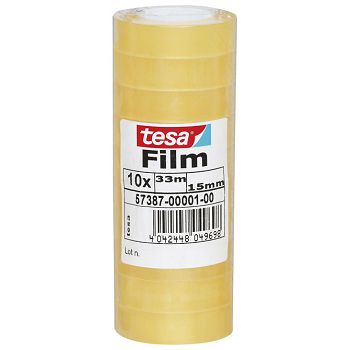 Traka ljepljiva 15mm/33m pk10 Tesafilm Tesa 57387 prozirna!!