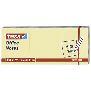 Blok samoljepljiv  40x50 mm 3x100L Office notes Tesa 576530105 žuti