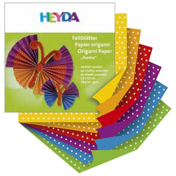 Papir Origami 15x15 cm 70g pk66 točkasti Heyda 20-48755 52