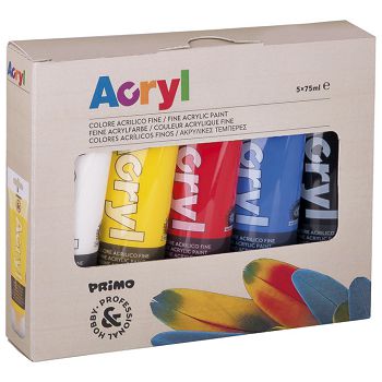 Boja akrilna  75ml pvc tuba 5boja Primo 421TATM5