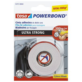 Traka ljepljiva obostrana 19 mm/1,5m spužvasta Ultrastrong Tesa 55791-00001-00