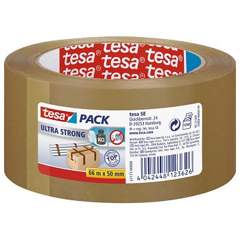 Traka ljepljiva 50 mm/66m PVC guma Ultra strong Tesa 57177-00000-12 smeđa