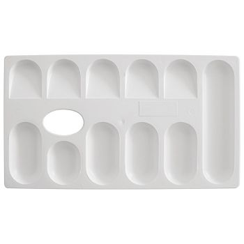 Paleta slikarska pravokutna 23x13 cm 11 posudica Educa bijela