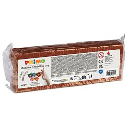 Plastelin 550g + plastični nožić Primo 261CP550730 smeđi