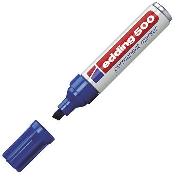 Marker permanentni 2-7mm Edding 500 plavi